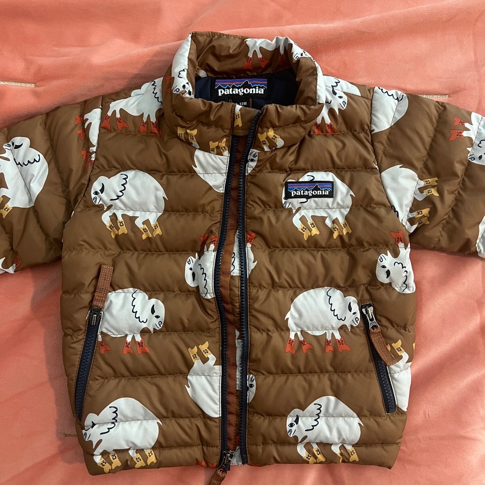 Patagonia Brown Buffalo Pattern Jacket 6-12m